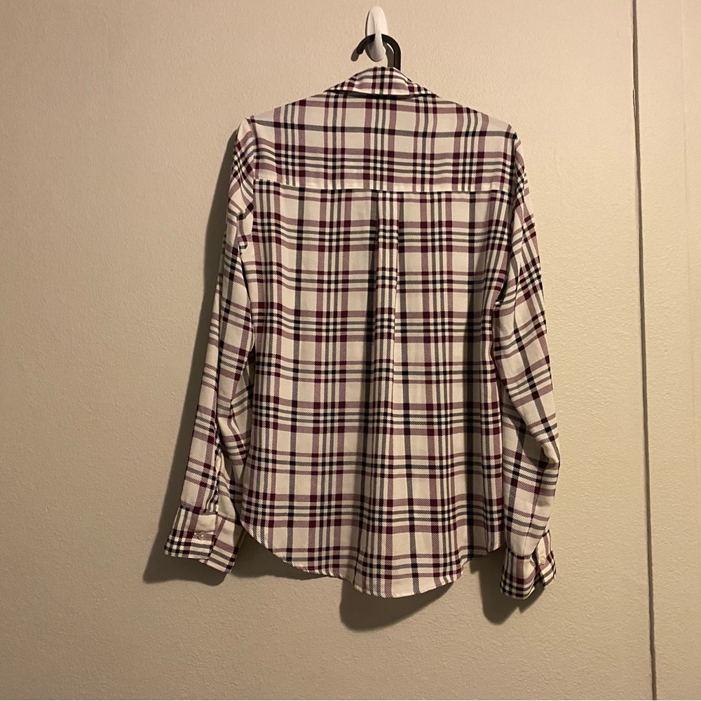 Express Plaid Button Up Blouse - image 2